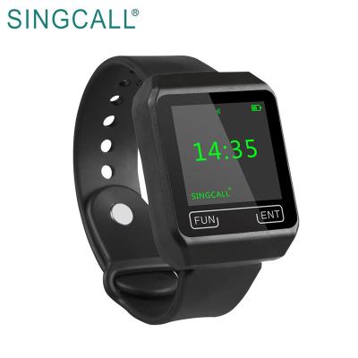 China SINGCALL Smart Wireless Coffee Call Caller Pager Waiter Call Watch for sale