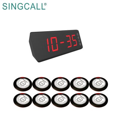 China One Display Receiver and 10 Call Buttons SINGCALL Restaurant Button System Wireless Digital Call Bells for sale