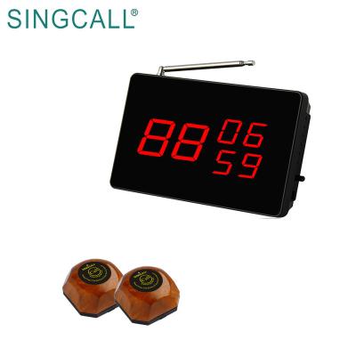 China SINGCALL buttons restaurant bar coffee table wireless small display receiver and server call control system for sale