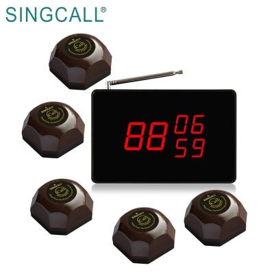 China One Service SINGCALL Caller and 5 Display Receiver Table Restaurant Calls Server Wireless Call Bell System for sale