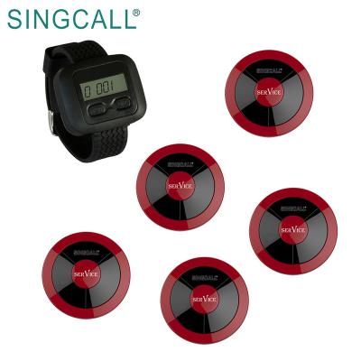 China Waterproof Modern Call Dialer Restaurant Waiter Wrist Pager Paging System SINGCALL Pagers for sale