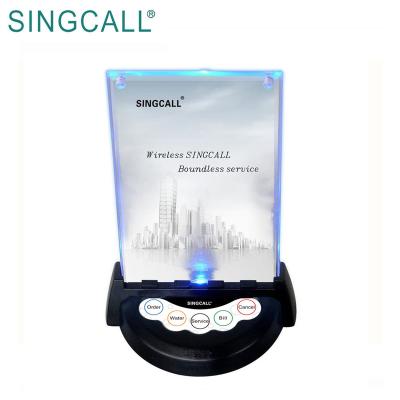 China Beautiful SINGCALL Restaurant Waiter Button Beeper with Stand for sale