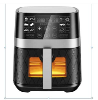 China Healthy Oil-free Heating 6.5L new visible air fryer with glass window  2024 new product for sale