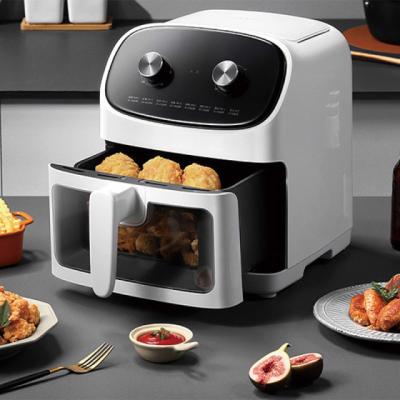 China Digital Touch Screen Digital 6L air fryer with glass window 4L 5.5L Visible air fryer Steam Air fryer for sale