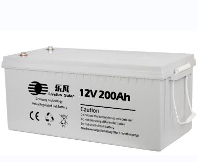 China Best Domestic Commercial Solar /Industrial Livefun solar battery gel battery 12v 200ah solar battery price for home/industry use for sale