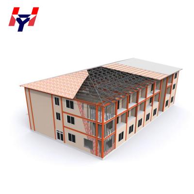 China Steel Fabricated House Multi Storey Pre Engineered Steel Structure Building for sale