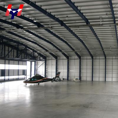 China Structural Roofing Prefab Aircraft Hangar Netting With Space Metal Roofing Steel Structure for sale