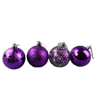 China Christmas Deoration Christmas Tree Ornament 6CM Painted Plating Ball Christmas Color Ball for sale