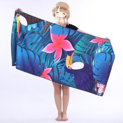 China Sustainable High Quality Microfiber Beach Towel Skin-friendly Quick-Drying Sweat Absorbent Sports Fitness Towel for sale