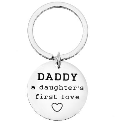 China CLASSIC Stainless Steel Father's Day Lettering Key Chain Father's Day Gift for sale