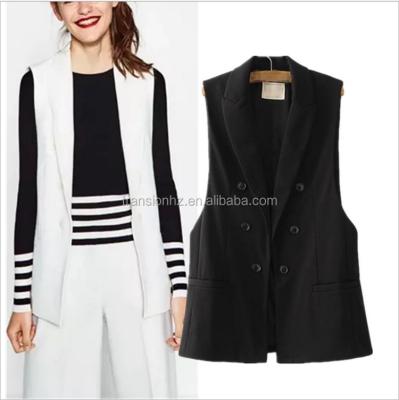 China Autumn Breathable Ladies Spring Suit Waistcoat Vest Women Formal Clothing for sale