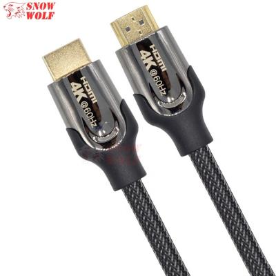 China 4K/60Hz Premium HD HDMI Cable 4K/60fps True 24K Gold Plated Locking HDMI Connector HDMI 2.0 Cable Lock For Long Distance Installation for sale