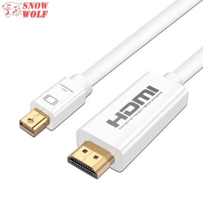 China 6ft/1.8m Computer Thunderbolt to HDMI Male to Mini DisplayPort Male to HDTV HDMI Cable for Macbook, Surface Pro/dock, monitor, projector for sale