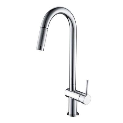 China Sense Faucets Chrome Finish Brass Kitchen Faucets Pull Out Kitchen Mixer Tap for sale