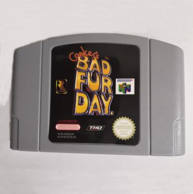 China ABS Brown Fur Bad Day N64 Game Card Cartridge EUR Version for sale