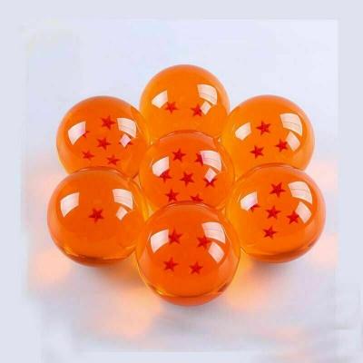 China Anime 4.3cm Dragon Balls Yellow of Dragon Ball Z Crystal Dragon Balls 7 Decoration Stars 7pcs for sale