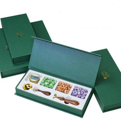 China Decoration Vintage Spoon Stamp Set Box With Sealing Wax Beads Set Craft for sale