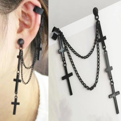 China Gothic Cross Dangle Earring Crucifix Earring Women Men Women Mens Rock Dangle Earrings for sale