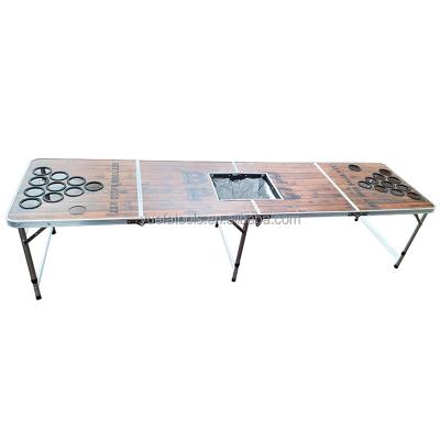 China Factory Direct Foldable Beer Pong Table Modern 8 Feet Portable Folding Beer Pong Table With Cup Holes for sale