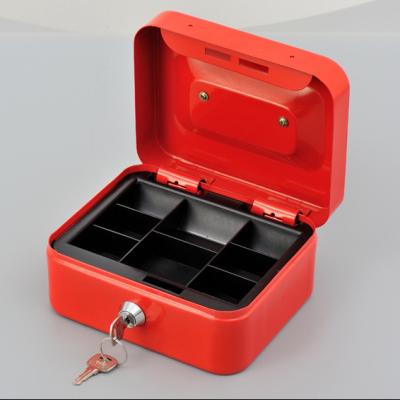 China Wholesale Factory Sale Cash Matel Cash Box Custom Color Safe Storage Safe Money With Lock 6inch 8