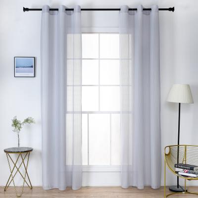 China Fire Retardant Cheap Sheer Curtain Factory Price Gray Voile In Supply for sale