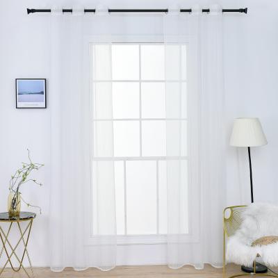 China Hot Direct Design Fire Retardant White Voile Curtain Factory Sale Sheer Curtain Fabric for sale