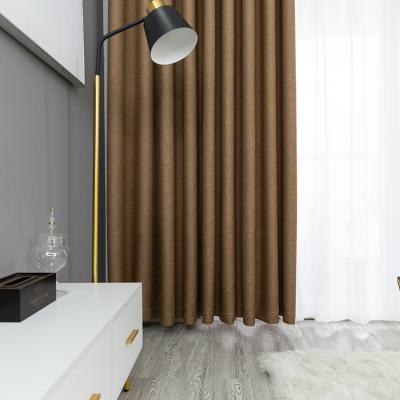 China Blackout Curtain Flame Retardant High Quality Cheap Linen Fabrics For Living Room Curtain Ready Made Cloth for sale