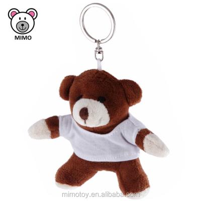 China Gift CE Standard Cute Soft Plush Teddy Bear Keychain Bear Keychain With T shirts New Custom Company LOGO Stuffed Animal Plush Teddy for sale