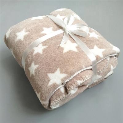 China PASSIONATE Double Sided Coral Fleece Blanket Cute Custom Star Design Super Soft Newborn Kids Thick Plush Flannel Fleece Blanket for sale