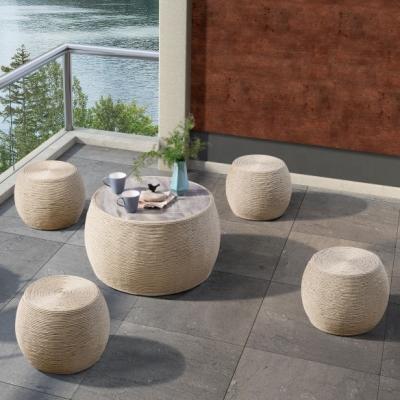 China China Supplier Modern Factory New Rattan Furniture Sets Outdoor Rattan Stools Patio Garden Chairs for sale