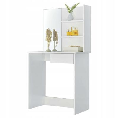 China Modern Hot Sale Modern White Mirrored Dressing Table With Drawers And Racks Bedroom Dresser Furniture for sale