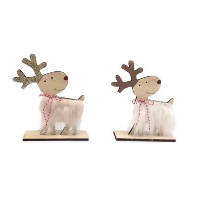 China High Quality Hot Sales Wooden Christmas Tree Decoration Reindeer Ornament for sale