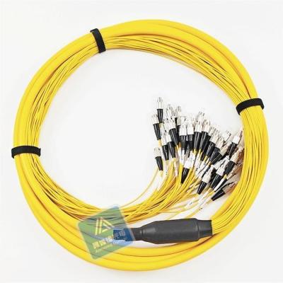 China 48F Armored Fiber Pigtail With FC Yellow LSZH 10.5MM FTTX Datacenter Rodent Resistant for sale