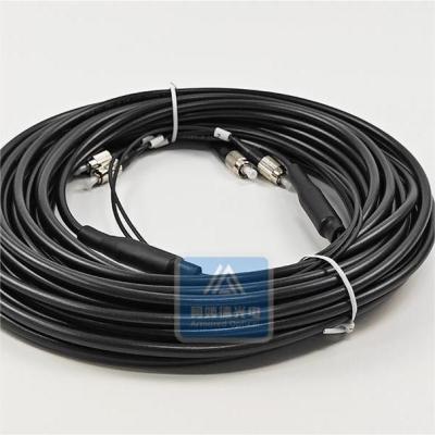 China Duplex Fiber Jumper Armored Fiber Patch Cord Fc To Fc 50m 5.0mm Black LSZH for sale