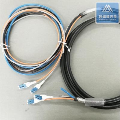 China Hybrid Optical Fibers Cable 4 Core SM G657A2 Fiber 2pcs Power Cable for sale