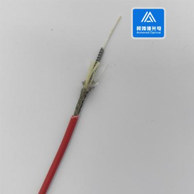 China Simplex 3.0mm Armored Sensing Fiber Optic Cable LSZH jacket 62.5 125 Railway Metro for sale