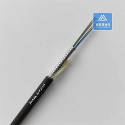 China SM CPRI Spiral Armored Fiber Optic Cable LSZH FTTA 6 Fiber Optic Cable for sale