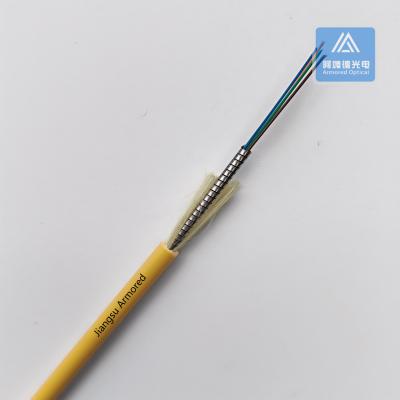 China 4 Kerne SM Einzelmodus Panzerfaserkabel Gelb PVC 5,0 mm FTTH zu verkaufen