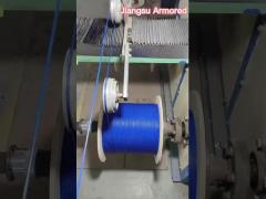 Armored fiber cable blue jacket production line