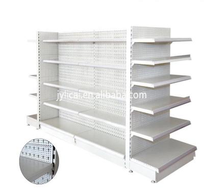 China Double Sided Wholesale Metal Shelves Supermarket Shopping Cosmetic Display Rack for sale