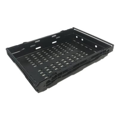 China Manufacturer Hot Selling Durable Hollow Out PP Plastic Crate For Fruits And Vegetables for sale