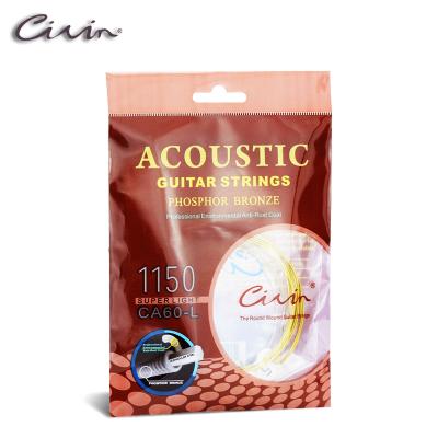 China Wholesale 6pcs/set Acoustic Guitar Strings from GUITAR Factory Accept OEM Bulk Custom Packing for sale