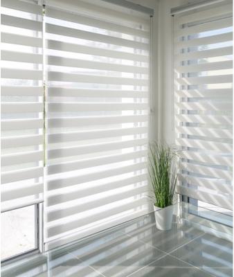 China Minimalist Customized Hotel Office Project Aluminum Window Profiles Zebra Blinds Blackout for sale