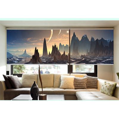 China Minimalist Easy To Clean Modern Window Print On Roller Blinds for sale