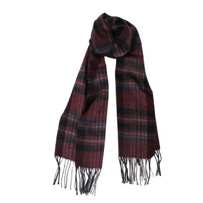 China 2019 Winter Autumn 100% Acrylic Scarf Knit Tartan Plaid Stole Designer Men Acrylic Scarf Cover Up Oversized Shawl for sale