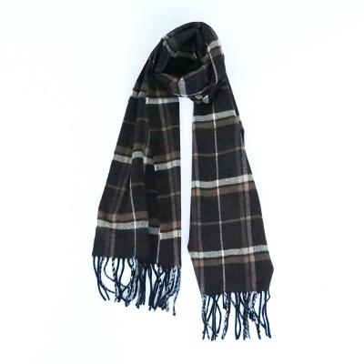 China Wholesale 100% Acrylic Fashion Wool Plaid Pattern Long Men's Scarf for sale