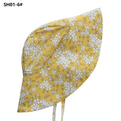 China Summer Striped Fashionable Hot Spring Baby Hat Amazon Cotton Canvas Cloth Baby Pure Sun Hat for sale