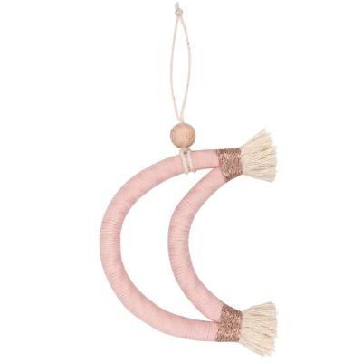 China Yarn Christmas Moon Wall Hanging Wool Ornaments for sale