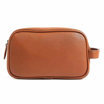 China Durable Customized Wash Bag Large Capacity Travel Toiletry Bag PU Hanging Waterproof Leather Toiletry Bag For Men for sale