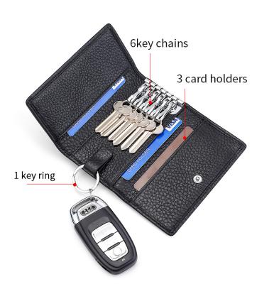 China Wholesale Custom Luxury High Quality Men Women Key Holder Key Ring Car Key Holder Coin Purse Credit Card Holder Key Chain Gift Key Holder for sale